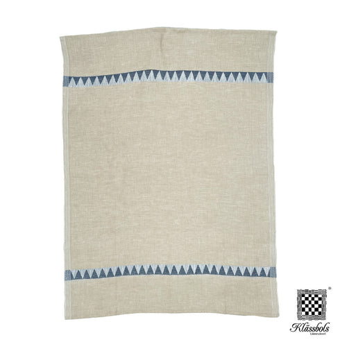 Sharktooth Linen Kitchen Towel - Blue